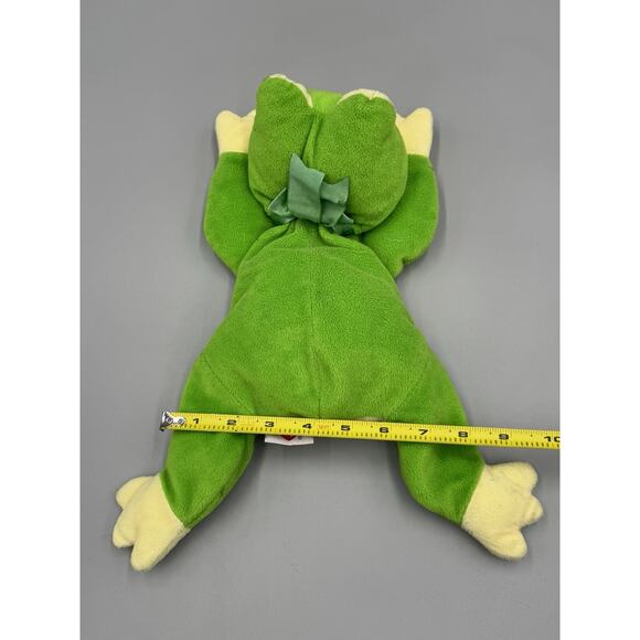 Vintage TY 1996 Pillow Pal Ribbit The Green Frog Plush 12” Stuffed Animal - Picture 5 of 8